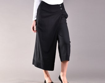 Black Pants, Wide Leg Pants, Black Trousers, Black Women Pants