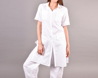 Set of 2, Harem Pants, Boho Pants, Linen Pants, Linen Shirt, Oversized Shirt, White Shirt, Loose Linen Shirt, Plus Size Clothing