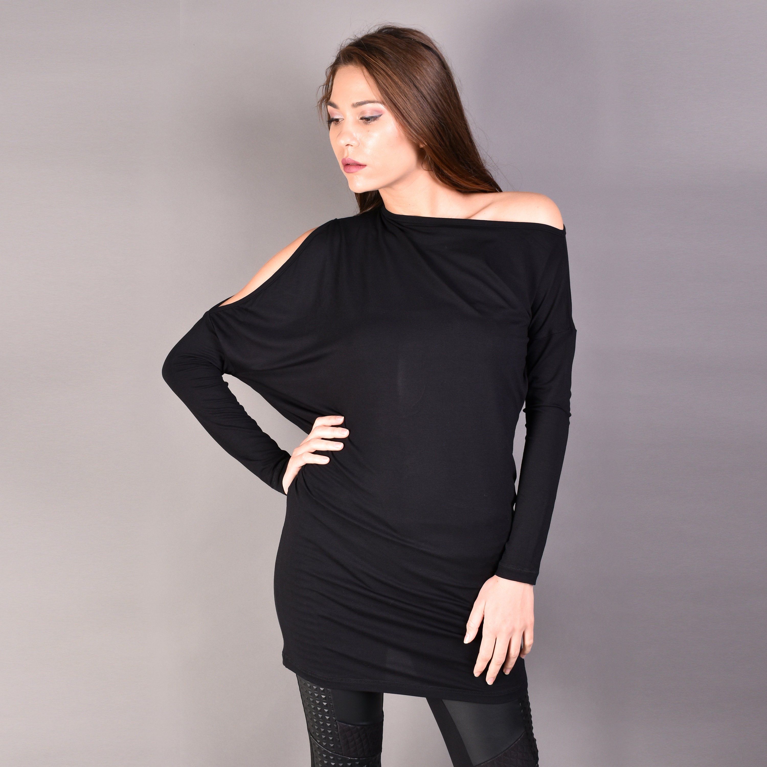 Black Tunic Plus Size Tunic Black Blouse Tunic Top Womens | Etsy