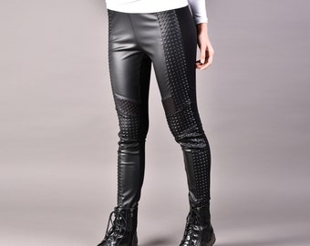 Eco Leather Pants, Women Leggings, Yoga Pants, Plus Size Clothing, Maxi Pants, Sexy Leggings, Pilates Leggings, Black Leggings, Long Pants