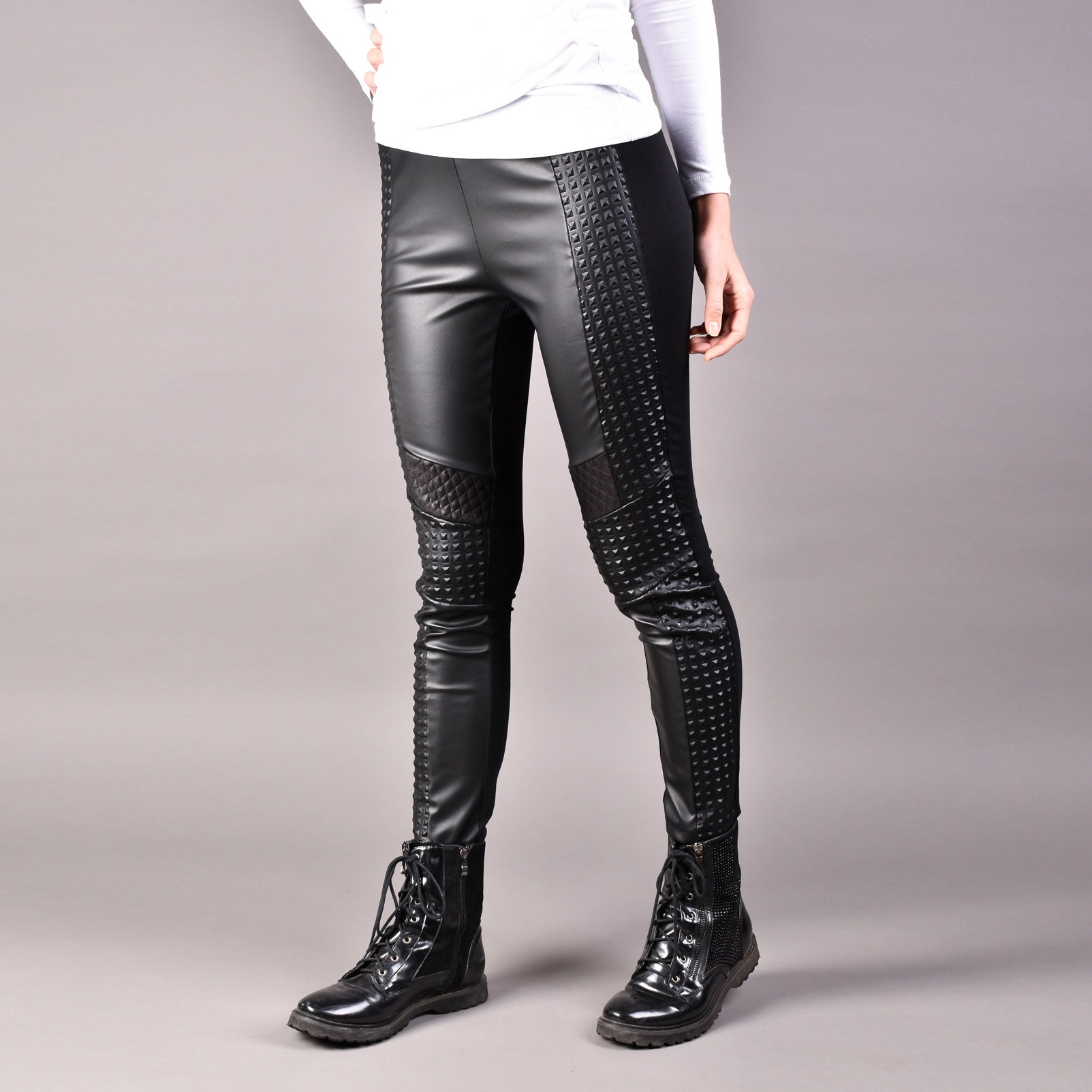 Leatherotics Handmade Black Leather Pants for Women Real Leather Leggings  for Women WJR (26) at  Women's Clothing store