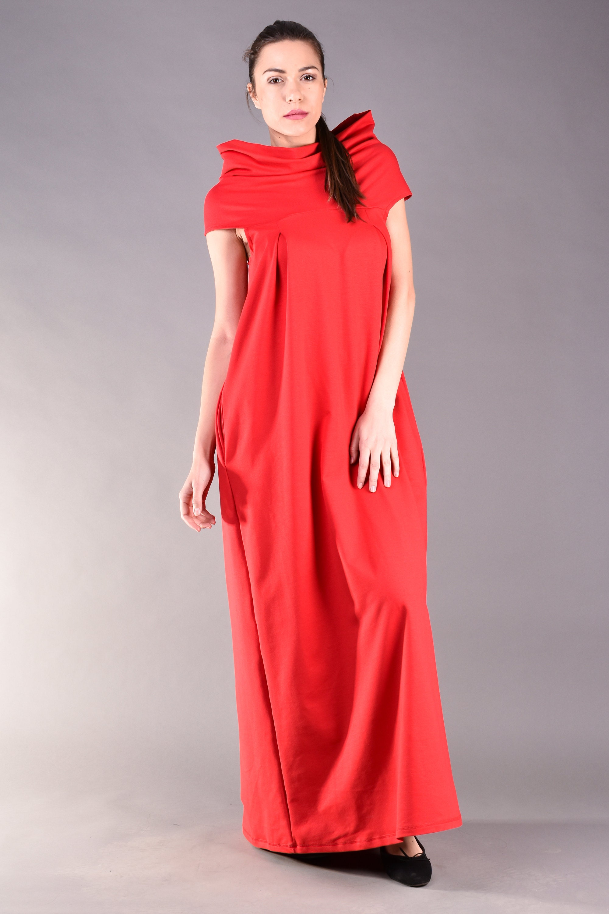 Long Red Dress Sleeveless Dress Long Dress Loose Dress | Etsy