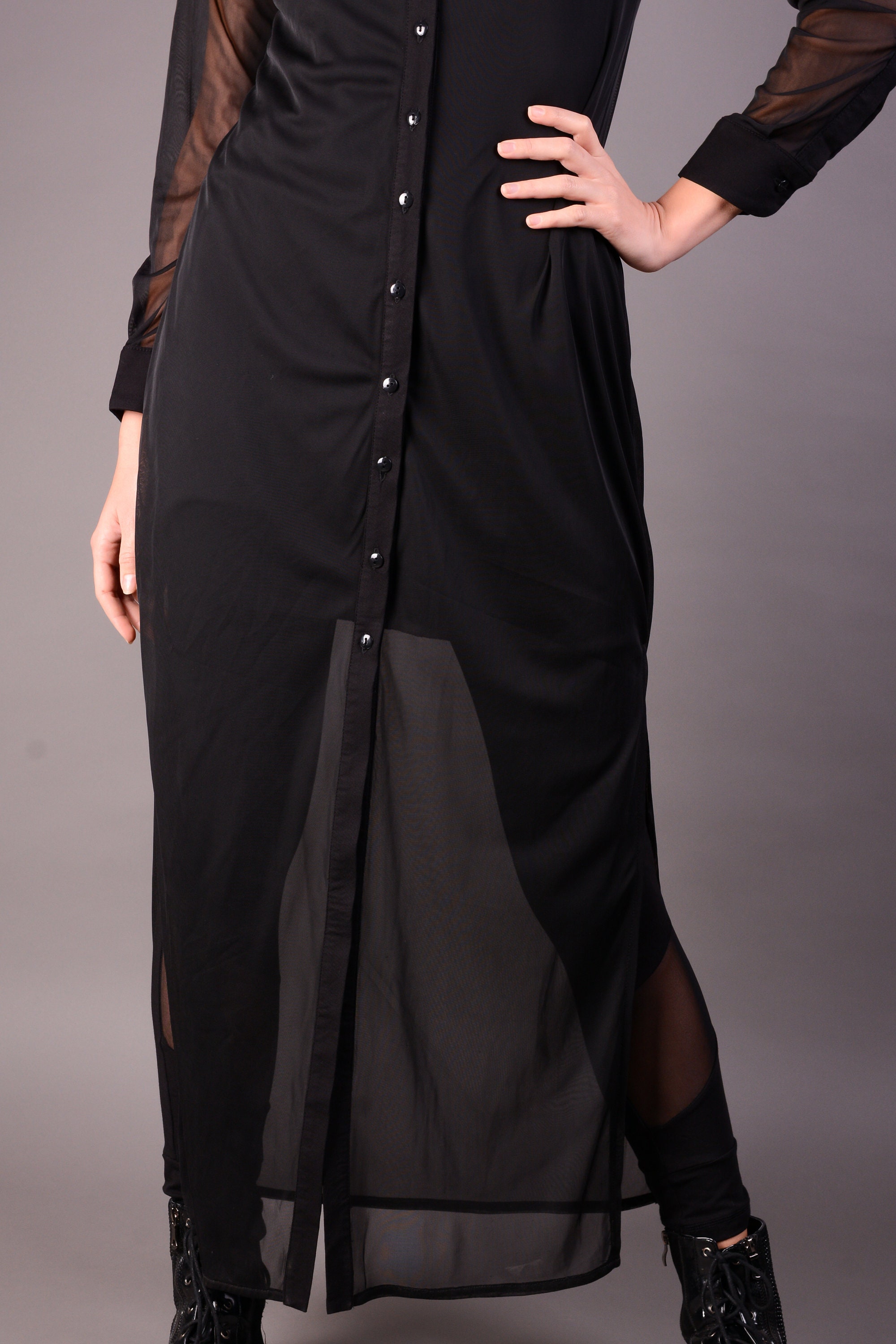 maxi dress black Petal and Pup Women's Betina Bow Front Maxi Dress