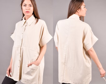 Linen Shirt, Linen Tunic, Shirt, Long Shirt, Tunic Shirt, Plus Size Tunic, Maxi Shirt, Loose Shirt, Plus Size Clothing, Мaxi