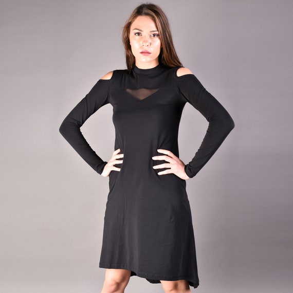 black cocktail dress for large bust Womens Plus Size Black Sequin Maxi Cocktail Dress 3X Slit Sleeve Formal Party