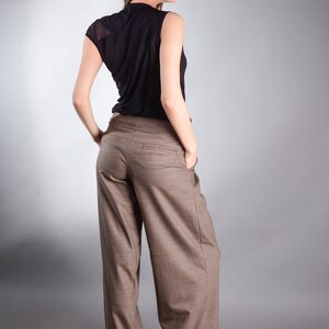 Palazzo Pants, Wide Leg Pants, Loose Pants, High Waisted Pants, Plus Size Clothing image 5