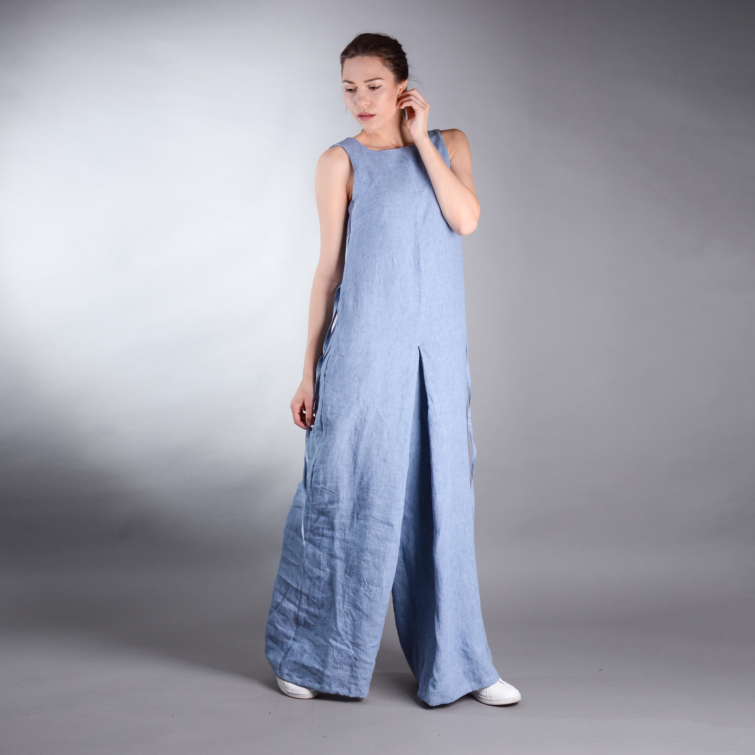 Plus Size Maxi Linen Jumpsuit Offers Online vrre.univmosta.dz