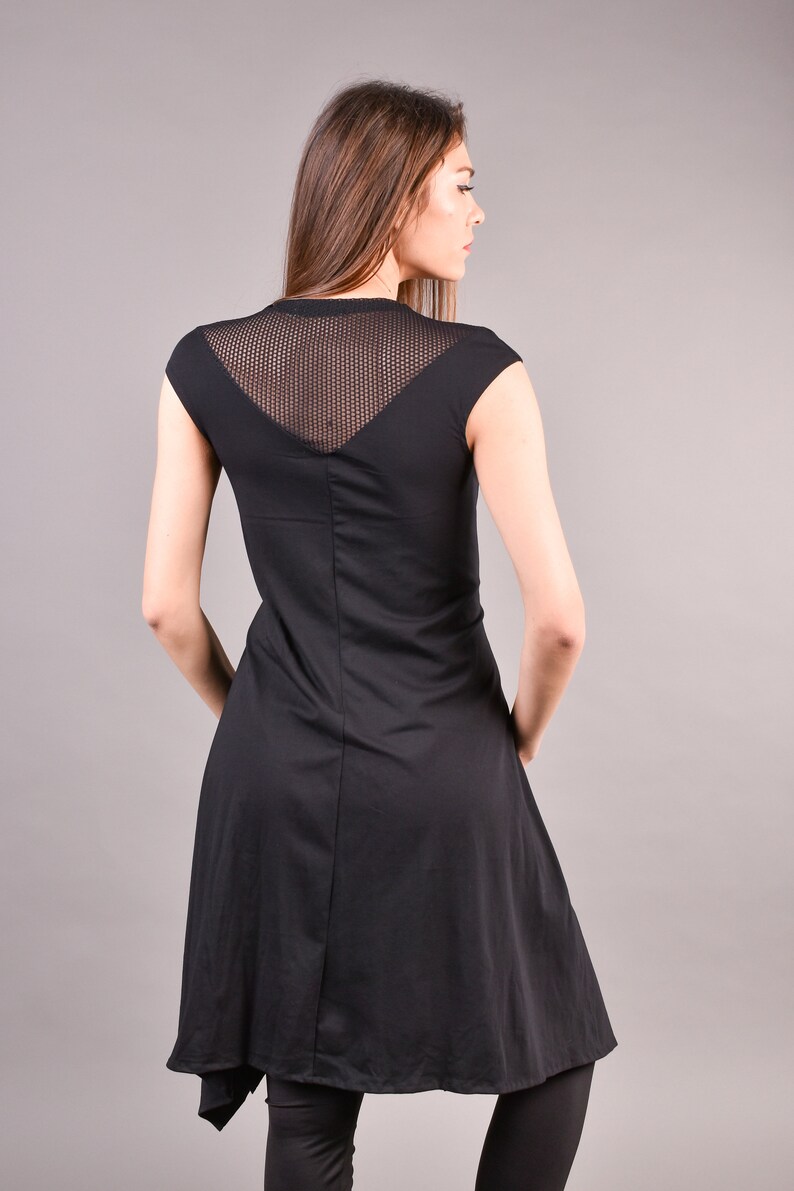 Long Black Tunic Plus Size Tunic Long Tunic Top Black Gothic Top Gothic Clothing Maxi Tunic Oversize Tunic Women Tunic