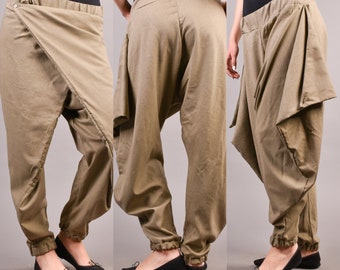 Linen Harem Pants, Harem Trousers, Baggy Pants, Loose Pants, Drop Crotch Pants, Linen Pants, Women Pants, Plus Size Clothing