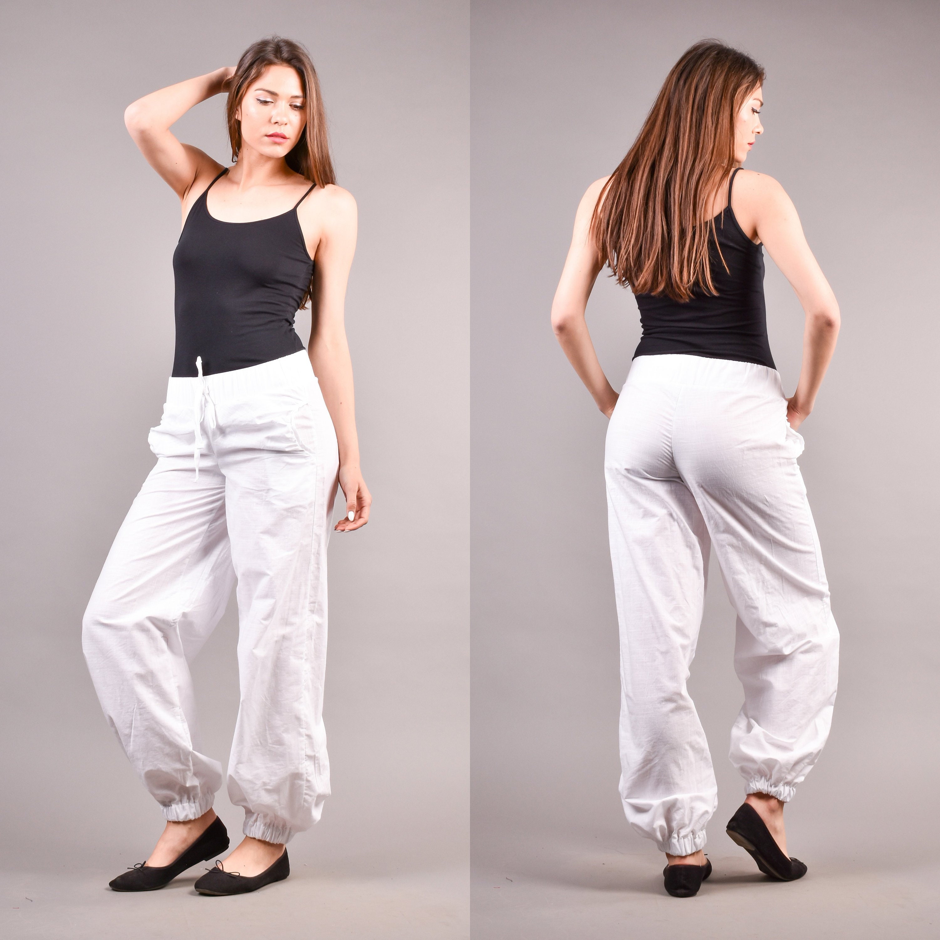 gap white linen pants