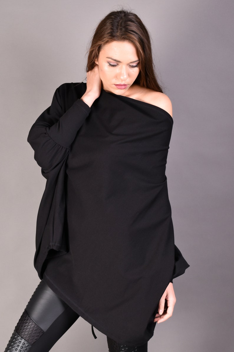 long black blouse womens