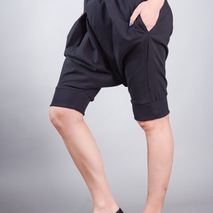 Plus Size Capris For Women, Black Breeches, Drop Crotch Pants, Drop Crotch Joggers Women, Harem Pants, Pants, Plus Size Clothing image 7