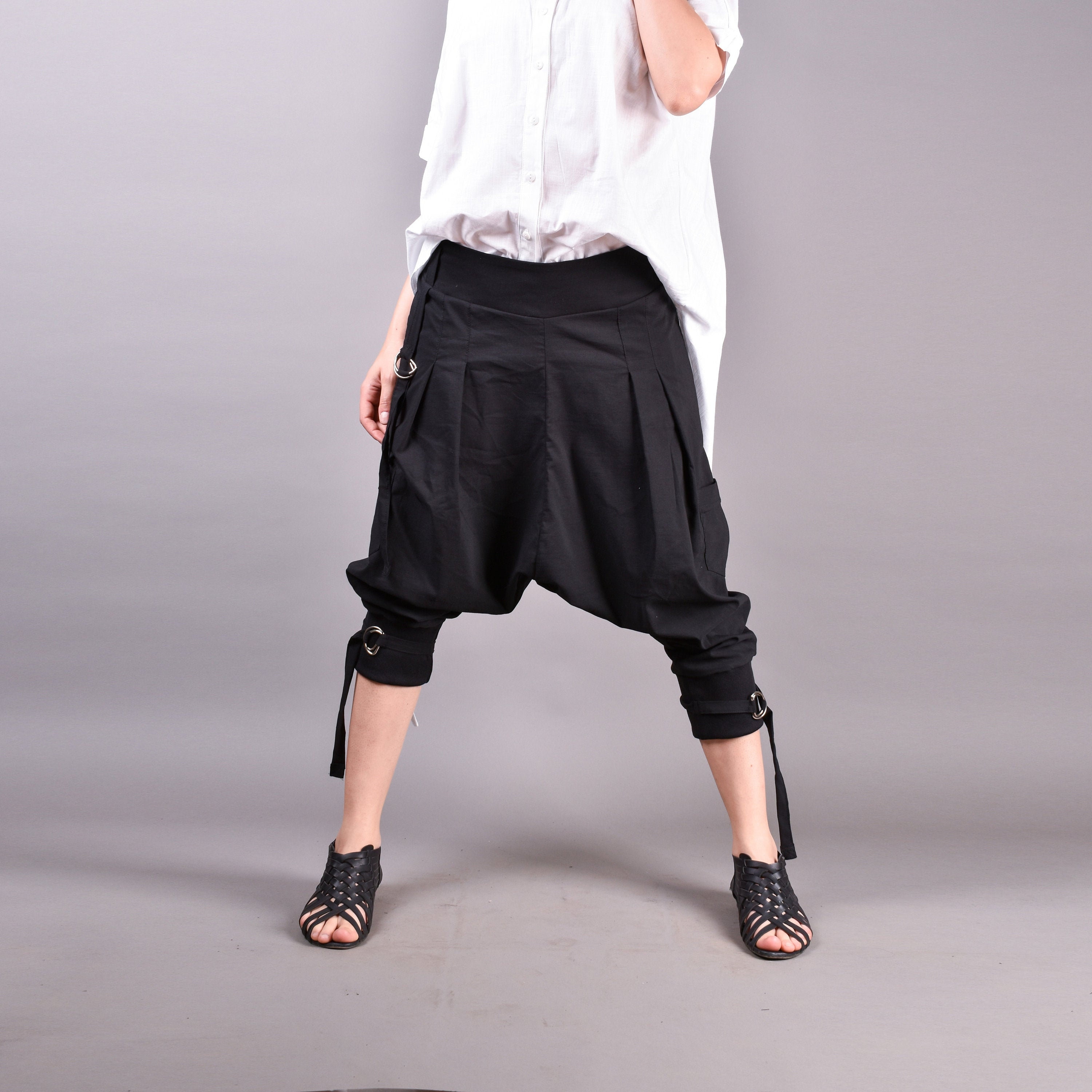 Harem Pants Boho Pants Drop Crotch 