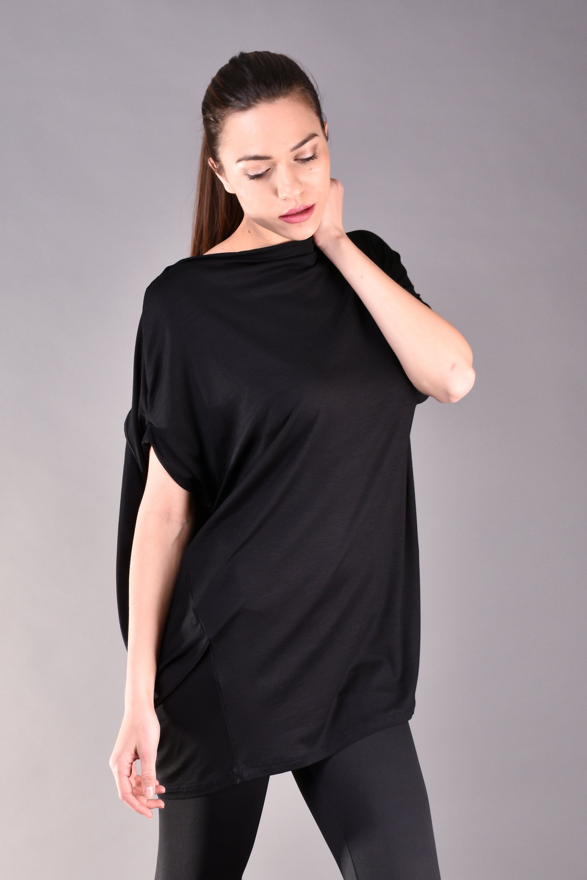 Black Top Womens Blouse Plus Size Clothing Casual Top - Etsy