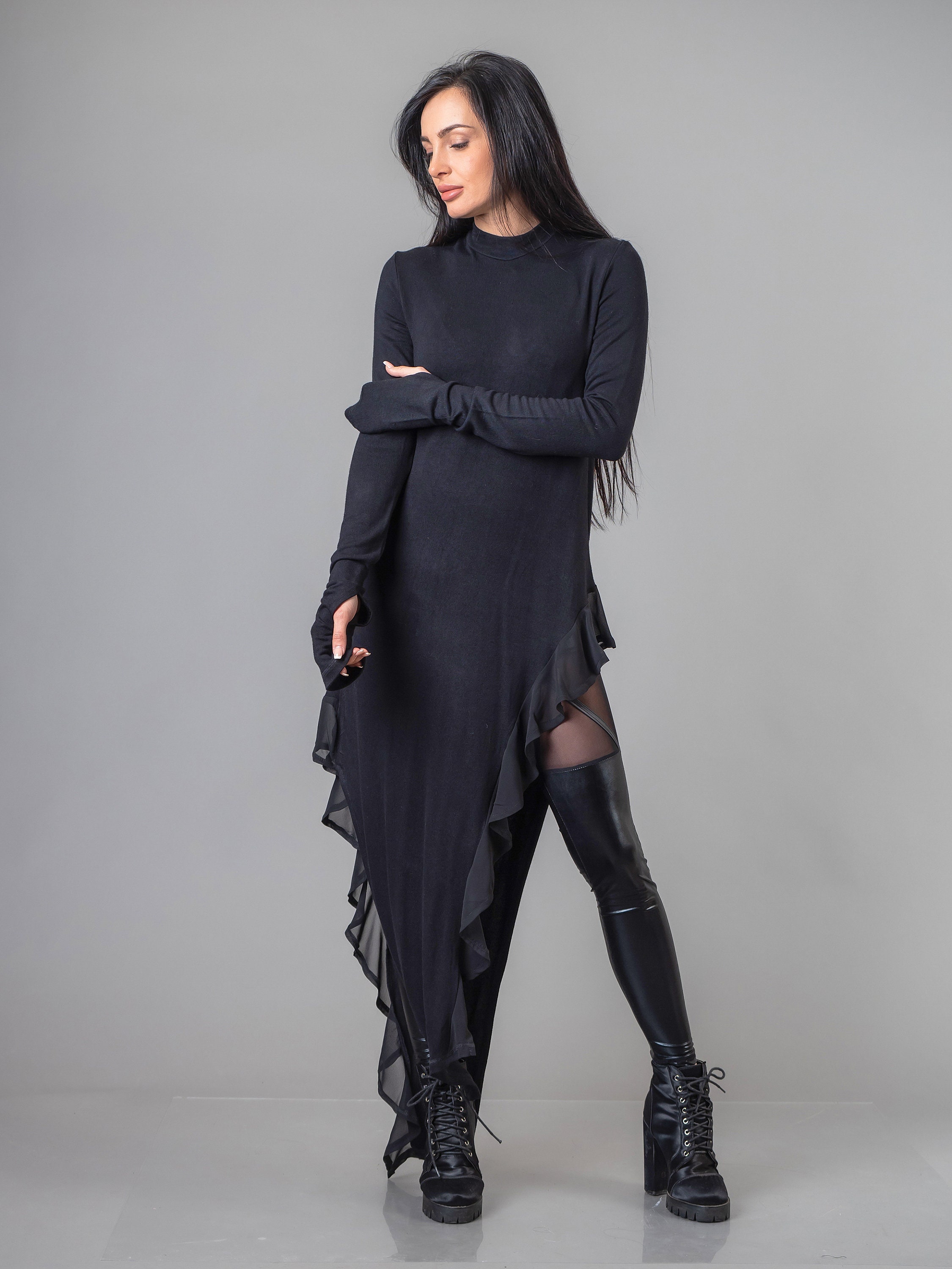 【archive】 black brown design long Knit archive】 black brown design long Knit（interior design