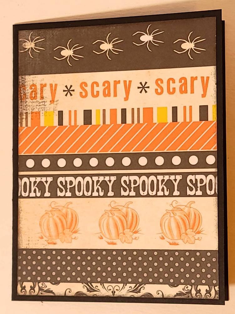 Handmade Halloween Note Card Set, Bats, Pumpkins, Paisley, Set of 6 - Etsy