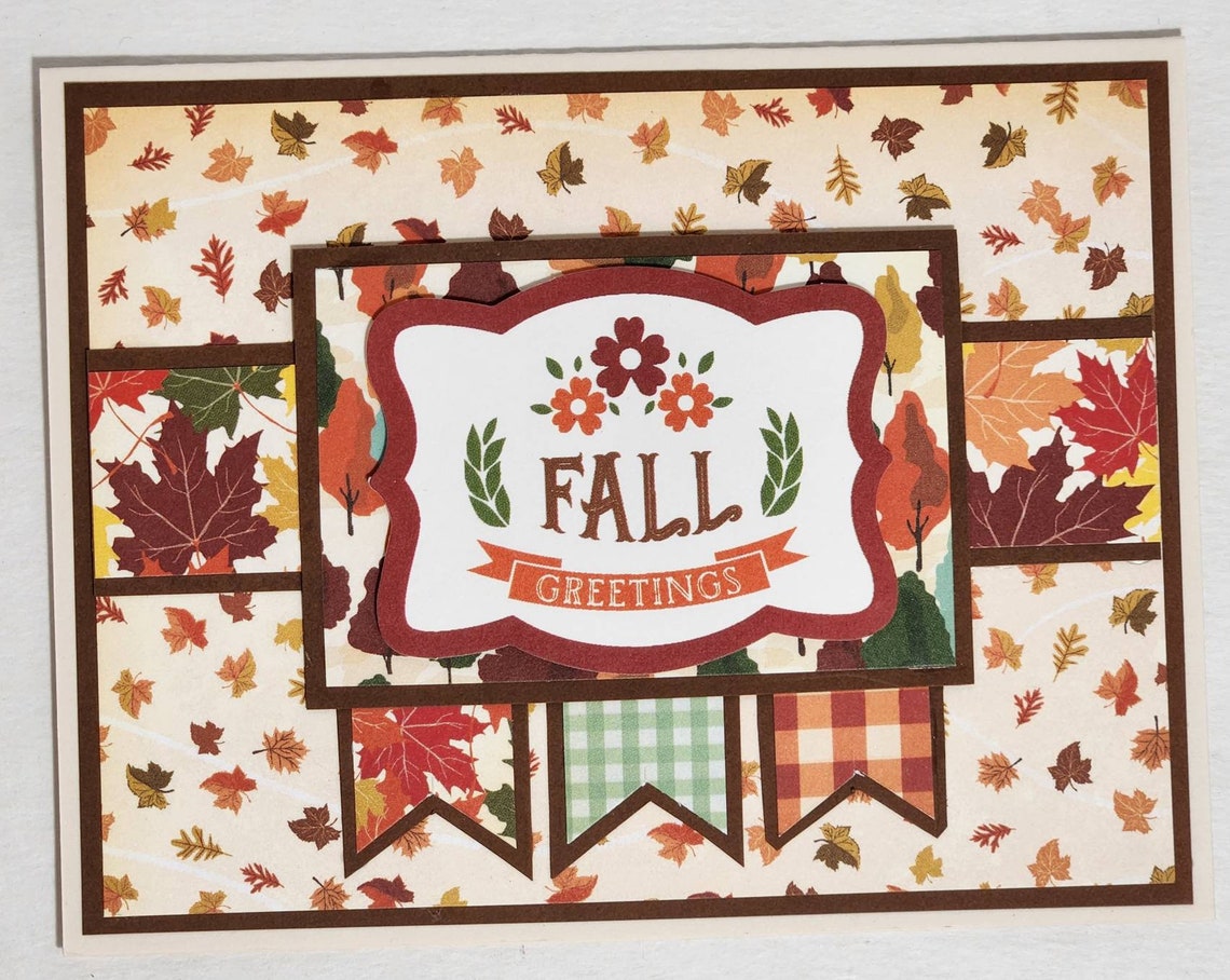 Handmade Fall Note Cards, Set of 6, Card Set, Note Cards, Thanksgiving ...