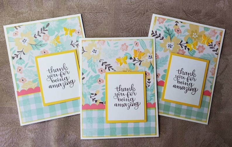 Inspirational Thank You Cards, Set of 3, Thinking of You, You Are
