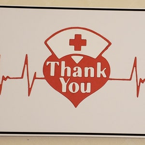Nurse, Doctor, Medical Professional Thank You Card, Handmade, Thank You&#39;s, Note Cards