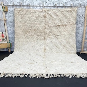 Handmade Beni Ourain Rug: Authentic Moroccan Wool Rug - Custom Options