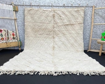 Handmade Beni Ourain Rug: Authentic Moroccan Wool Rug - Custom Options