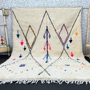 Custom Moroccan Rugs,Rug for home decor, Custom rug for room, Handmade Moroccan Rug, white moroccan rug,