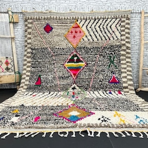 Handmade Beni Ourain Rug: Moroccan Berber Wool Rug