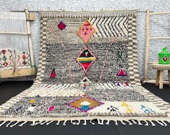 Handmade Beni Ourain Rug: Moroccan Berber Wool Rug
