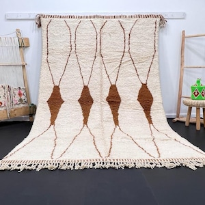 Authentic Moroccan Rug, Azilal rug, Moroccan rug Hand knotted - Beni ourain rug - all wool berber rug - Custom rug - handmade rug