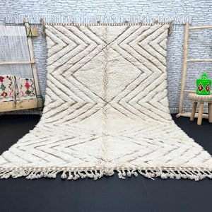 Beni ourain rug - all wool berber rug - Custom area rug - handmade rug - Genuine lamb wool - Berber wool rug Moroccan Berber rug
