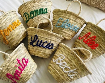 Personalized straw moroccan basket,bridal shower bags,customized straw bags,custom beach bag,straw tote,embroidered bags