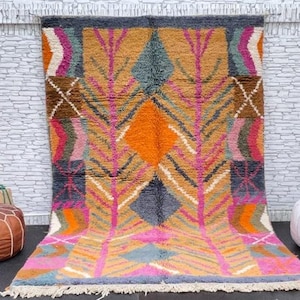【新品/一点物】モロッコのベルベルラグ 100×55　No. 5 新品/一点物】モロッコのベルベルラグ 100×55 No. 5