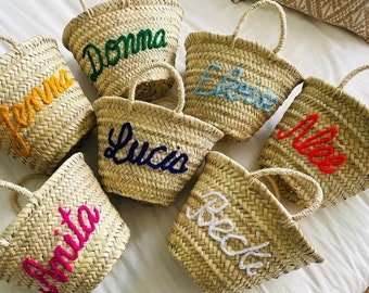 personalized straw moroccan basket,bridal shower bags,customized straw bags,custom beach bag,straw tote,embroidered bags