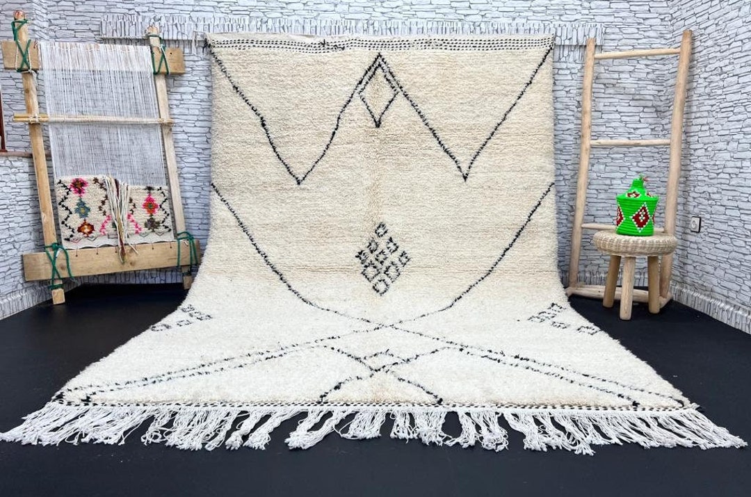 Beni Ourain Rug- Authentic Moroccan Rug- Custom Beni Ourain Rug- Beni ...