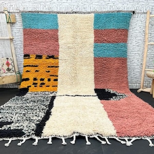 Custom rug for room, Handmade Moroccan Rug, white moroccan rug, Large beni ourain rug, vintage rug, Custom Moroccan Rugs,Rug for home decor