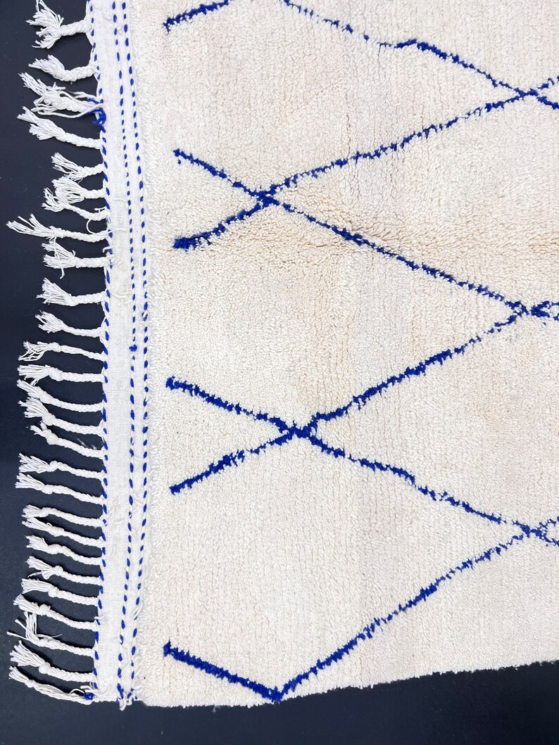 MOROCCAN WOOL CARPET, Handmade Wool Rug, Beni Ourain Rug, Moroccan