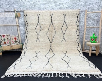 Hand-Knotted Beni Ourain Rug: Authentic Moroccan Wool Rug