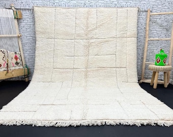 Handmade Beni Ourain Rug: Authentic Moroccan Wool Rug, Custom Size