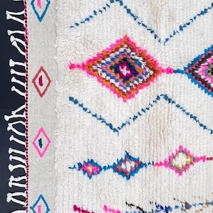 Tapis Boujad fabuleux personnalisé, tapis marocain authentique, tapis Azilal, tapis multicolore abstrait, tapis marocain fait à la main, tapis Boho image 10