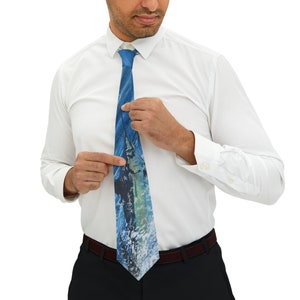 Blue Marlin Ascending Art Necktie
