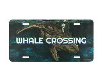 Whale Crossing Vanity Plate