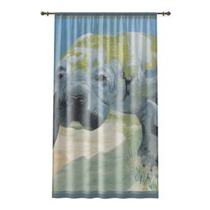 Manatee Art Window Curtains