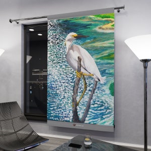 Shorebird in the Sun Art Window Blackout Curtains (1 Piece)