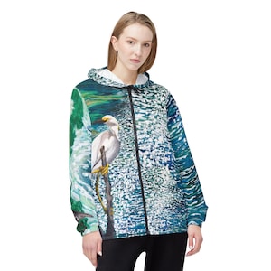 Shorebird in the Sun Art Windbreaker Jacket zdjęcie 1