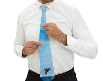 Pelican Art Coastal Art Necktie