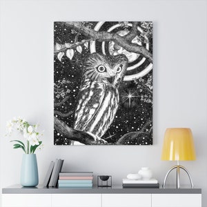 Owl Art by Nikki Canvas Print