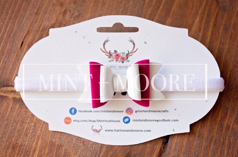 BUNDLE Bow Earring and Headband Card Holder Templates Etsy