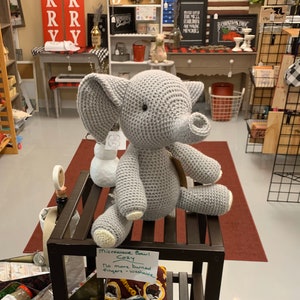 Crochet stuffed elephant