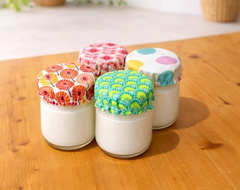Juego de 4 vasos para yogur, 5-6 cm de diámetro, colores surtidos