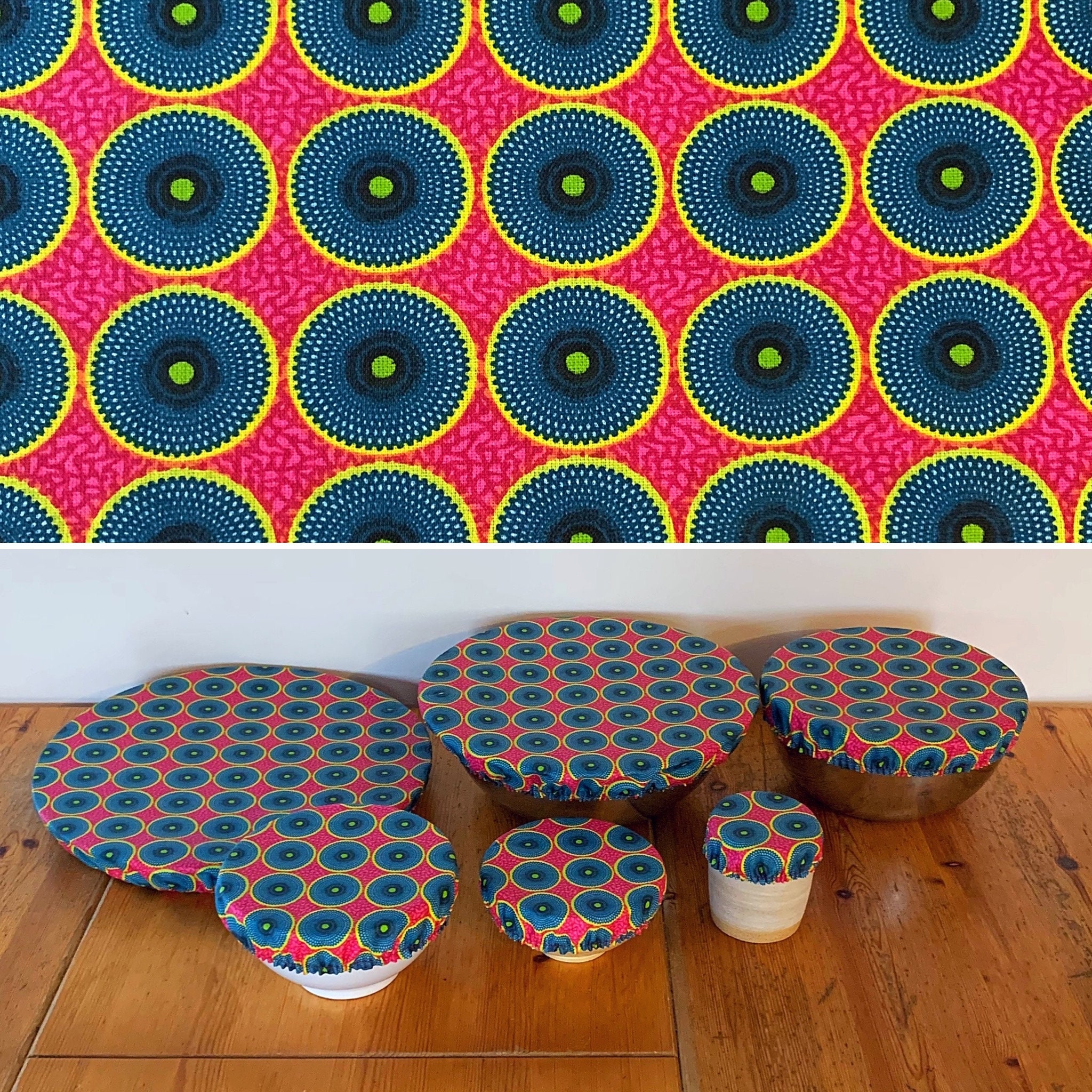 Charlotte Pour Plat, Couvre Plat , Zéro Déchet Batik Rose